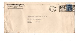 IRLANDE OBLITERATION MECANIQUE SUR SEUL SUR LETTRE POUR LA FRANCE 1949 - Storia Postale