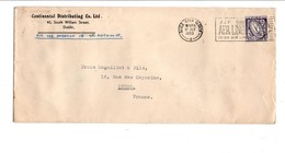 IRLANDE OBLITERATION MECANIQUE SUR SEUL SUR LETTRE POUR LA FRANCE 1953 - Cartas & Documentos