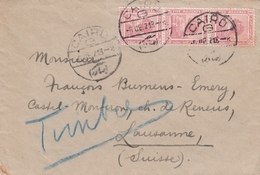 Egypte Lettre Pour La Suisse - 1915-1921 Protettorato Britannico
