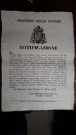 PONTIFICIO Ministero Delle Finanze Notificazione Roma 03 05 1852 ( Ammortizzazione Della Carta Moneta ) Doc.285 - Autres & Non Classés