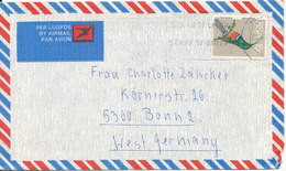 South Africa Air Mail Cover Sent To Germany Johannesburg 25-8-1980 BIRD Stamp - Poste Aérienne