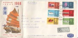 HONGKONG - FDC - 1968 - MICHEL NUM 232-237 - (plis De Transport !) - Brieven En Documenten