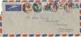 South Africa -Suid Afrika Air Mail Cover Sent To Denmark 11-9-1956 With A Lot Of Topical Stamps - Airmail