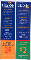 {06459} Marque-pages " Guides De Voyage Ulysse " Canada . TBE.    " En Baisse " - Marque-Pages