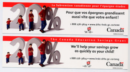 {06468} Marque-pages " Subvention Pour L'épargne-études " Canada . TBE. " En Baisse " - Marque-Pages