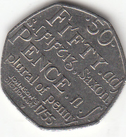 Great Britain UK 50p Coin Johnsons Dictionary 2005 (Small Format) Circulated - 50 Pence