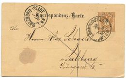 Austria 1883 2kr Postal Card Leopoldstad To Salzburg-Stadt - Cartes Postales