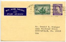 Canada 1965 UX85 Uprated QEII Postal Card Windsor, Ontario To  Murrysville, Pennsylvania - 1953-.... Reign Of Elizabeth II