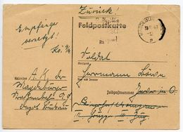 Germany 1940 WWII Military Postcard / Feldpostkarte Magdeburg Postmark, Multiple Signatures - Feldpost 2. Weltkrieg
