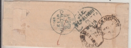 India 1872   Stampless Cover  EX /  1 ST DES / G.P.O./ CALCUTTA  Green Cancel To Sujangurh  # 11491  D Inde Indien - 1858-79 Compagnie Des Indes & Gouvernement De La Reine