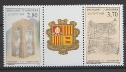 ANDORRE 1994 : N° 443A** Ou 442-43** "Constitution, Armoirie"   - Neuf ** - - Unused Stamps