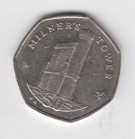 Isle Of Man 50p Coin Milners Tower 2014 (Small Format) Circulated - Isla Man