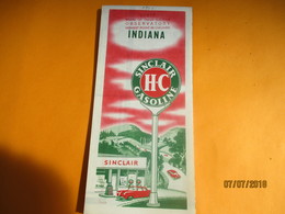 Carte Routiére/Sinclair Gasoline /INDIANA/USA//Rand Mc Nally & Co Chicago/1950           PGC227 - Cartes Routières