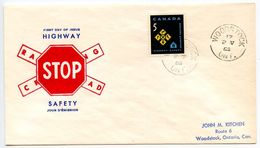 Canada 1956 Scott 447 FDC Traffic Signs - Traffic Safety - 1952-1960