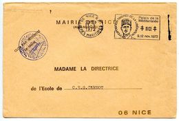 France 1972 Official Cover Nice - Mairie De Nice - Lettres & Documents