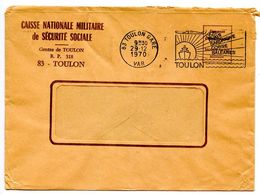 France 1970 Official Cover Toulon - Caisse Nationale Militaire De Securite Sociale - Lettres & Documents