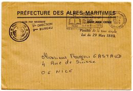 France 1979 Official Cover Nice - Prefecture Des Alpes-Maritimes - Lettres & Documents