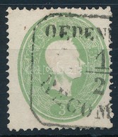 O 1861 3kr Hatalmas Festékfoltok A Nyakon és Az Orr Mellett ,,OEDEN(BURG) RECOM(ANDIRT)' (10.000+++) - Autres & Non Classés