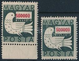 ** 1946 Billiós 500.000 BillióP; Az ,,5' Helyett ,,6' + Támpéldány - Altri & Non Classificati