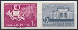 ** 1959 A Szocialista Országok Postaügyi Minisztereinek értekezlete (II.) Vágott Szelvényes Bélyeg (4.000) - Otros & Sin Clasificación