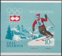 ** 1964 Téli Olimpia (II.) Vágott Blokk (6.000) - Altri & Non Classificati