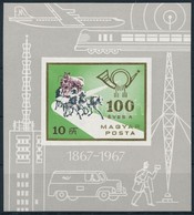 ** 1967 100 éves A Magyar Posta Vágott Blokk (5.000) - Sonstige & Ohne Zuordnung