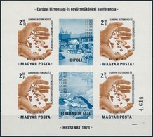 ** 1973 Helsinki Konferencia (I.) Vágott Blokk (25.000) - Other & Unclassified