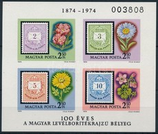 ** 1974 100 éves A Levélborítékrajzú Bélyeg Vágott Blokk (4.000) - Sonstige & Ohne Zuordnung