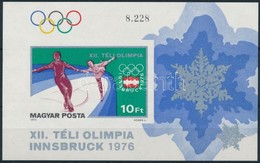 ** 1975 Téli Olimpia (V.) Vágott Blokk (3.500) - Sonstige & Ohne Zuordnung