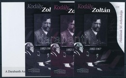 ** 2017 Kodály Zoltán Halának 50. évfordulója 4 Db-os Emlékív Garnitúra Azonos Sorszámmal (008) - Sonstige & Ohne Zuordnung