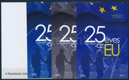 ** 2017 25 éves Az EU 4 Db-os Emlékív Garnitúra Azonos Sorszámmal (008) - Otros & Sin Clasificación