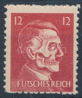 ** 1940/1943 II. Világháborús Hitler Halálfejes Propaganda  Bélyeg FUTSCHES REICH Felirattal, Schlegel Vizsgálójellel (M - Altri & Non Classificati