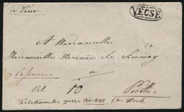 Ca. 1830 Levél Viaszpecséttel Pestre 'VECSE' - Autres & Non Classés