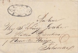 1841 Portós Levél / Cover With Postage Due 'V.MISKÓLCZ' - Pohorella - Autres & Non Classés