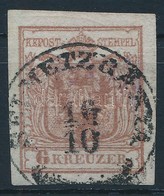 O 1850 6kr HP I. Rozsdabarna, Papierkorn ,,SELMETZBANYA' Certificate: Steiner - Autres & Non Classés