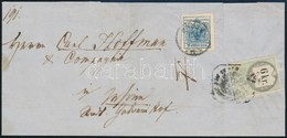 1858 9kr Levélen ,,PEST' - Bécsbe, Rajta 6kr CM Okmánybélyeg - Otros & Sin Clasificación