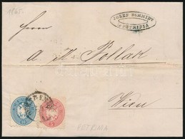 1865 5kr + 10kr Levélen ,,PETRINIA' - Wien - Other & Unclassified