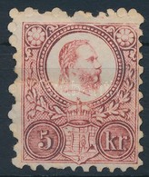 (*) 1871 5kr Réznyomat érdekes Színárnyalat (oxidálódott?) (törés / Folded) - Sonstige & Ohne Zuordnung