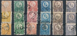 O 1871 3 Db Réznyomat Sor Színváltozatokkal (57.000) / 3 X Mi 8-13 Colour Varieties - Other & Unclassified