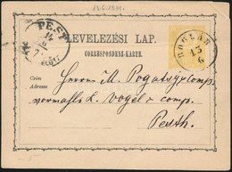 1871 2kr Díjjegyes Levelez?lap / PS-card 'BOGLÁR' - 'PEST/DÉL EL?TT' - Other & Unclassified