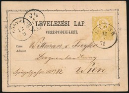 1871 Díjjegyes Levelez?lap ,,GYÖNK' - Otros & Sin Clasificación