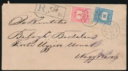 1883 Színesszámú 5kr + 10kr Ajánlott Levélen ,,MÁTÉ-SZALKA' - ,,NAGY-KÁROLY' - Otros & Sin Clasificación