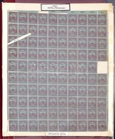 ** 1913 Turul 50f Középen Elvált Csaknem Teljes ív '35f' Tévnyomattal (130.000) / Mi 121 Almost Complete Sheet Aparted I - Otros & Sin Clasificación