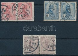 O 1913 Turul 1 K, 2 K, 5 K Párok - Other & Unclassified