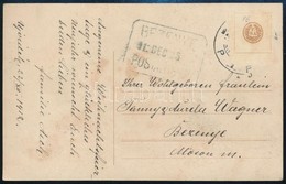 1912 Képeslap BEZENYE Postaügynökségi Bélyegzéssel (bélyeg Hiányzik) - Andere & Zonder Classificatie