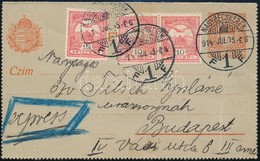 1914 Expressz Zárt Díjjegyes Levelez?lap 30f Díjkiegészítéssel / Express PS-cover Card With 30f Additional Franking 'NAG - Otros & Sin Clasificación