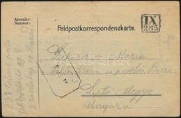 1914 Tábori Lap Lembergi Némabélyegz?vel / Silent Postmark 'IX/285' On Field Postcard - Sonstige & Ohne Zuordnung