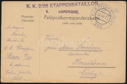1915 Tábori Posta Levelez?lap 'K.K. 2/28 ETAPPENBATAILLON' + 'FP 202' - Sonstige & Ohne Zuordnung