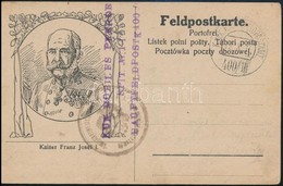 1916 Tábori Posta Levelez?lap / Field Postcard 'KUK MOBILES PFERDE SPIT No.1 HAUPTFELDPOSTK 400' + 'HP 400/III' - Sonstige & Ohne Zuordnung