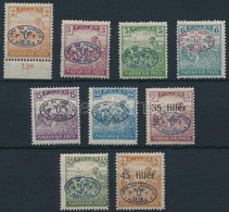 * Debrecen I. 1919 9 Klf Arató érték (13.700) / 9 Different Stamps. Signed: Bodor - Otros & Sin Clasificación
